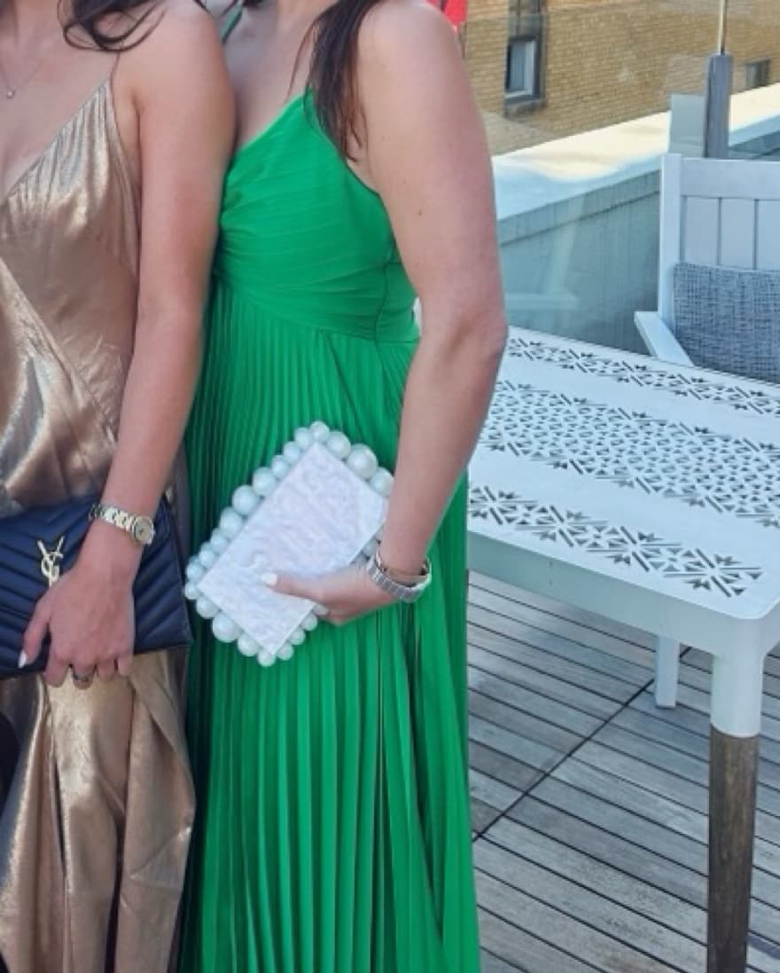 Green Pleated Gown - Image 5