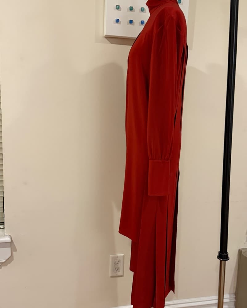 Chloe Burn Orange Midi Dress - Image 3