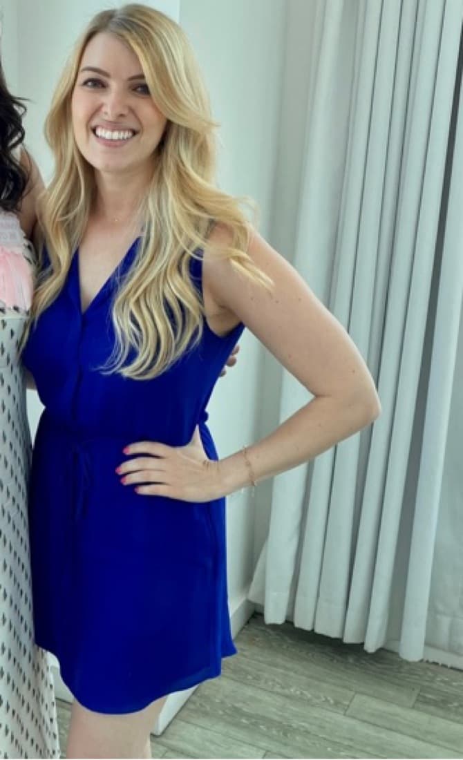 Aritzia Blue Silk Dress - Image 1