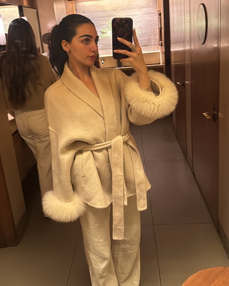 White Fur Jacket - Image 2