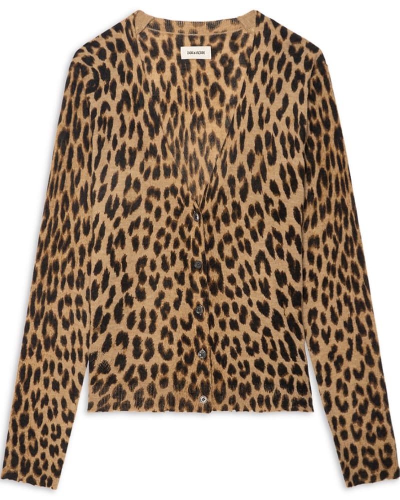 Zadig & Voltaire Leopard Cashmere Cardi - Image 5