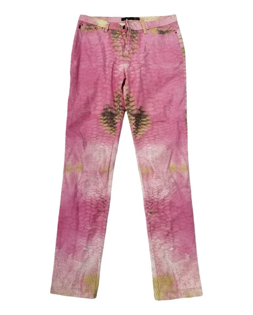 Roberto Cavalli Pink Snake Pants - Image 2