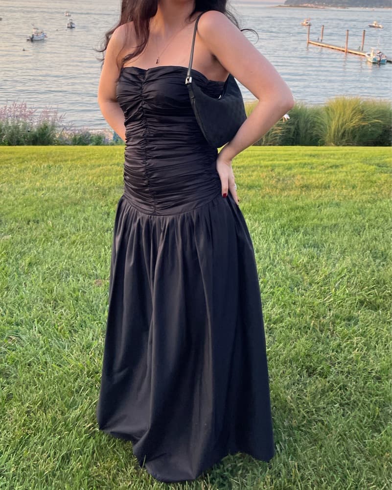 More Noir Natalia Black Drop Waist Dress - Image 2