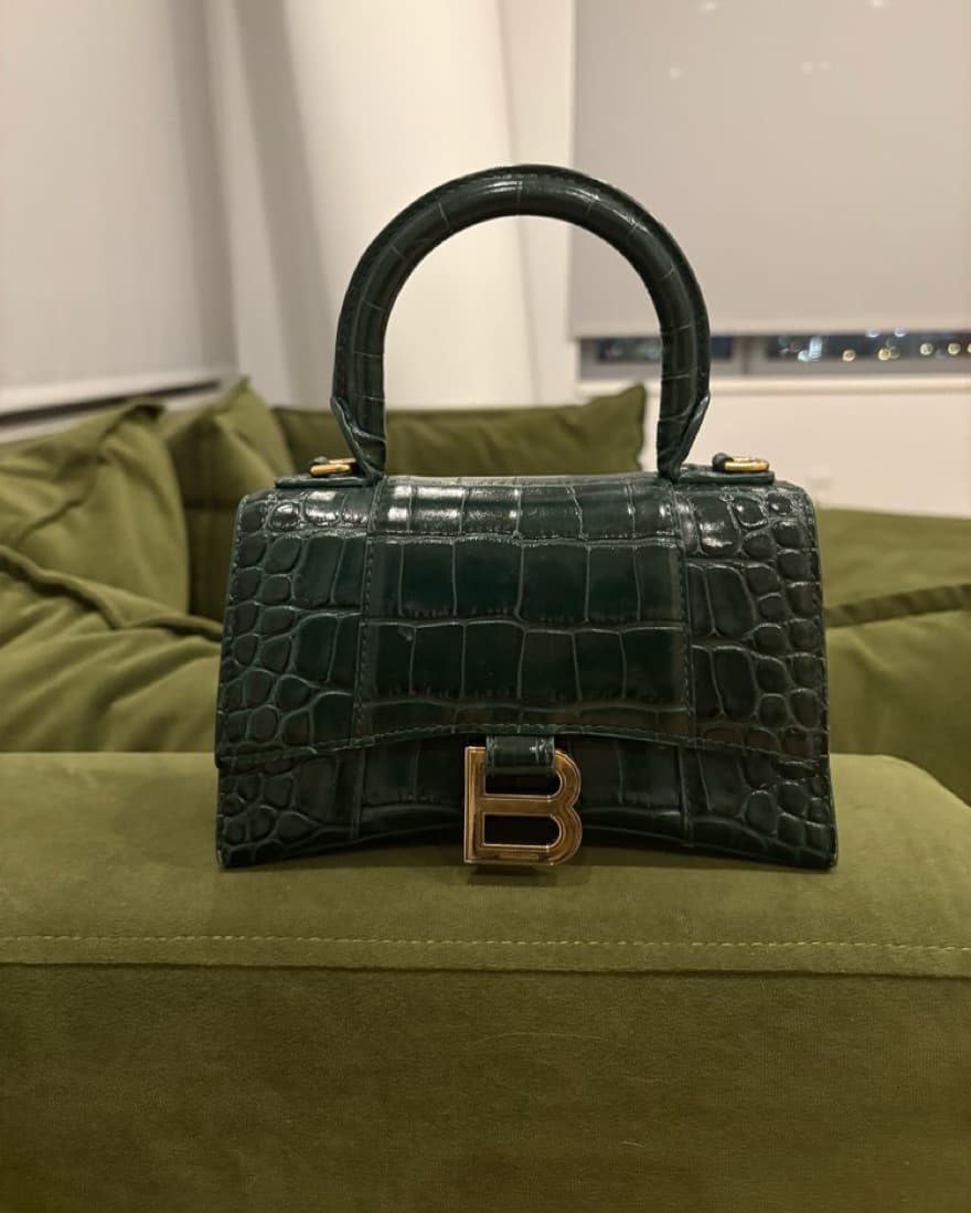Balenciaga Hourglass XS Croc Bag  - Image 1