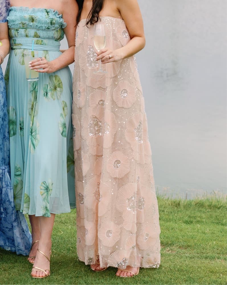 printed satin dress Floral Midi Halter In Champagne Multi, Champagne Multi / Regular / 18 Neon Orange Prom Dress in bra cups for item_badge_text_Back Again Size:Child-5