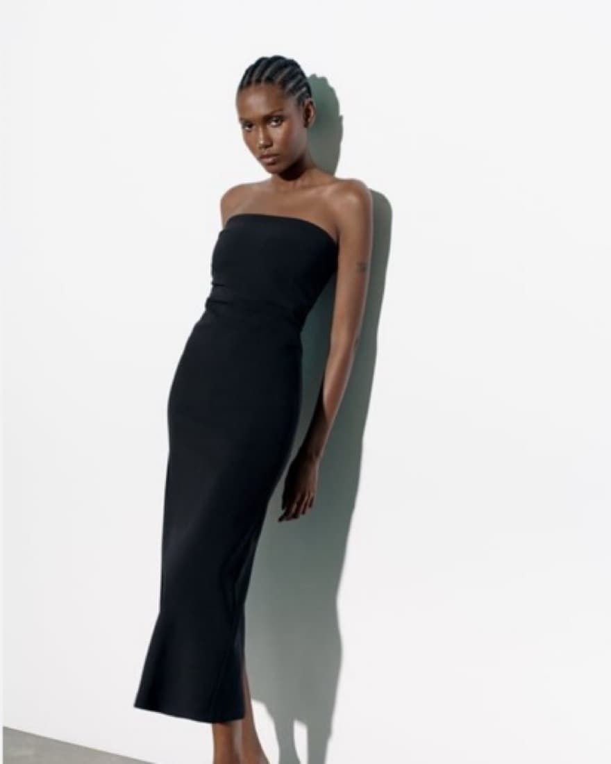 Zara black Midi Dress - Image 2