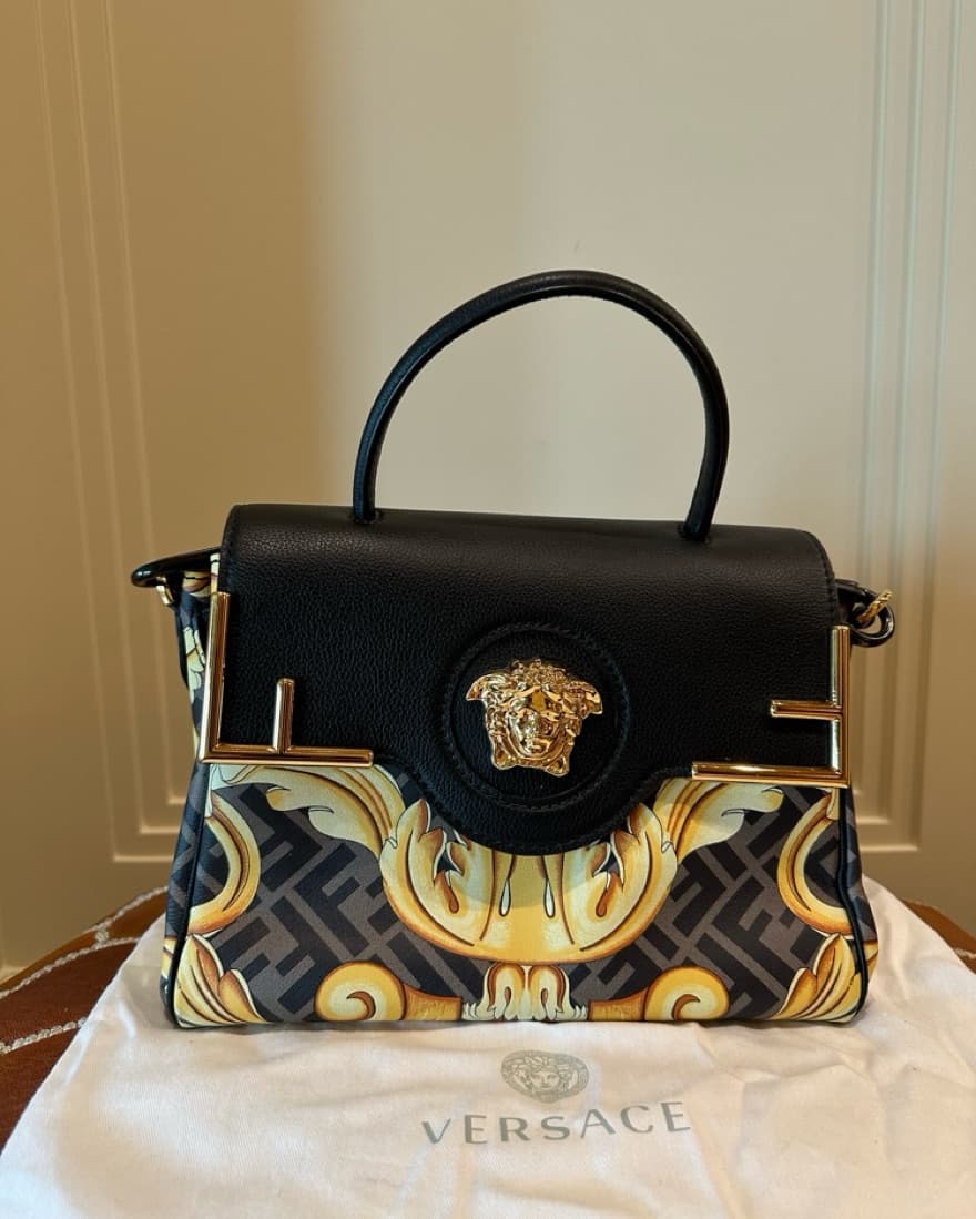 Fendi Versace Collab Leather Bag - Image 1