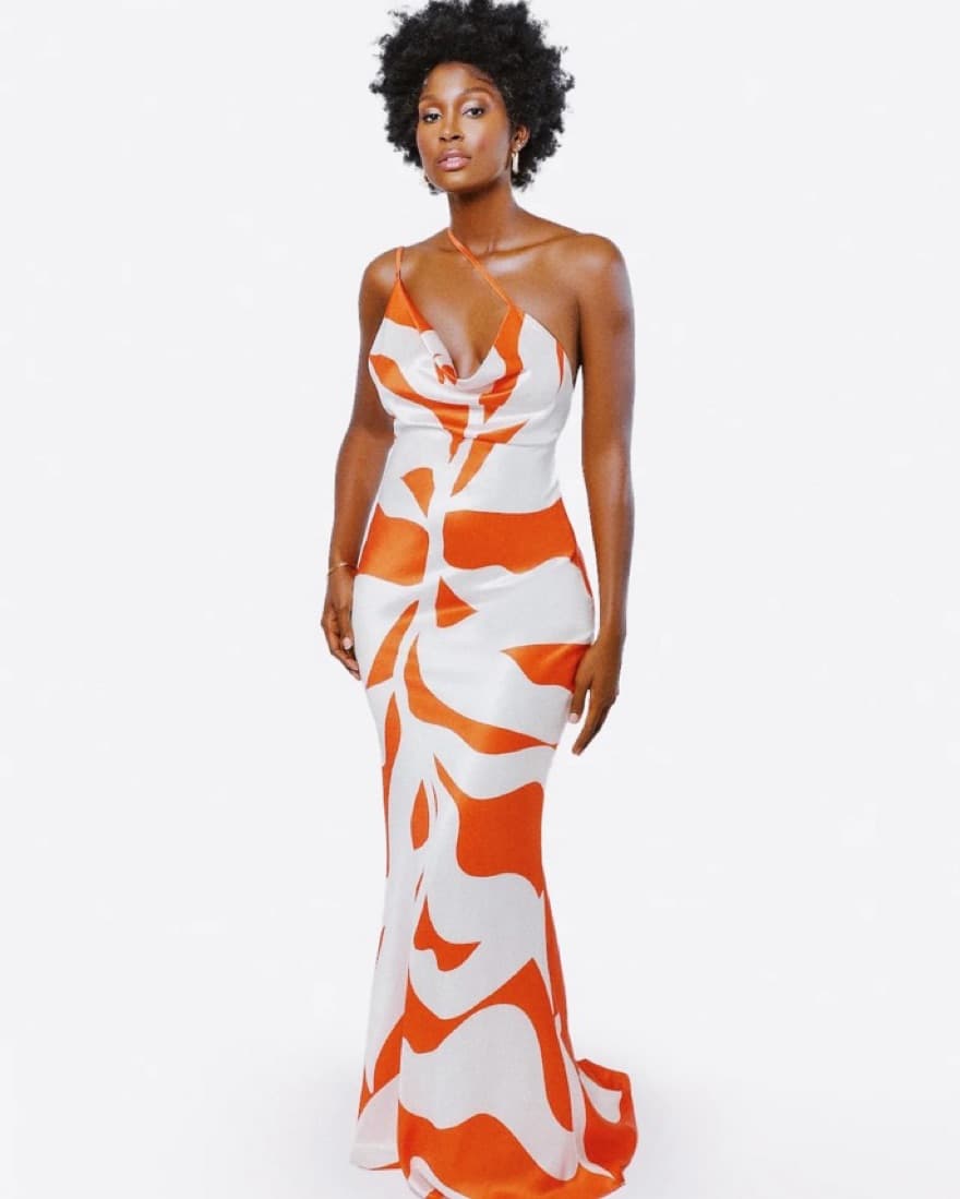 Hanifa Lola Gown Orange - Image 6
