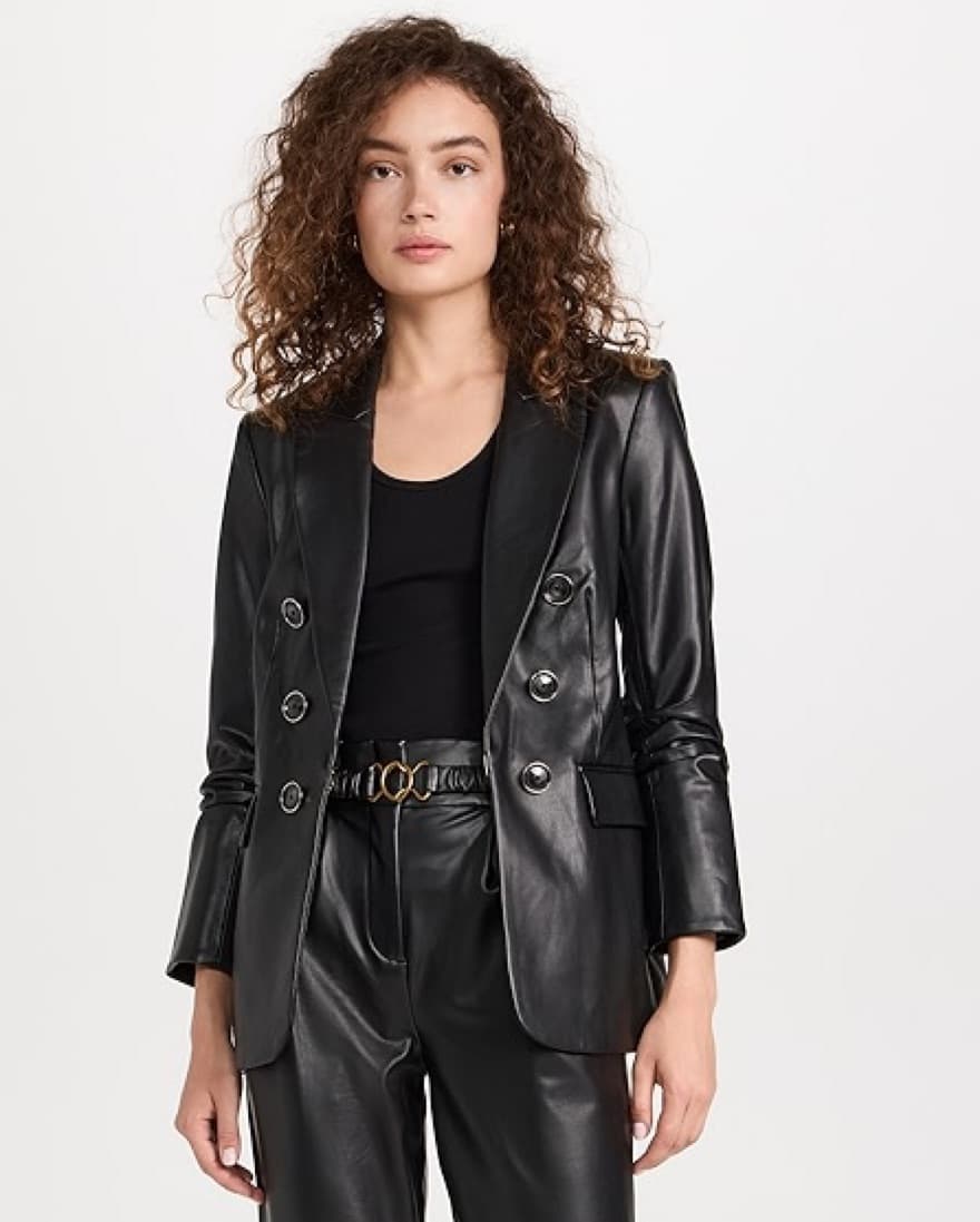 Veronica Beard Leather Blazer $698 - Image 2