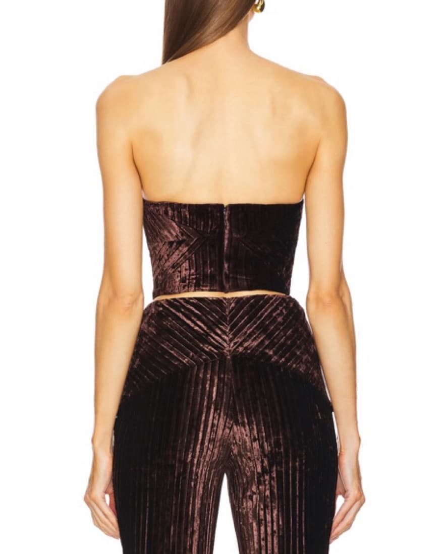 X REVOLVE Ryliana Set in Chocolate Brown - Image 3