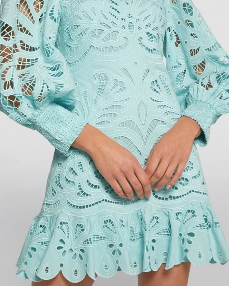 Alice + Olivia Yazmin Eyelet Mini Dress - Image 3