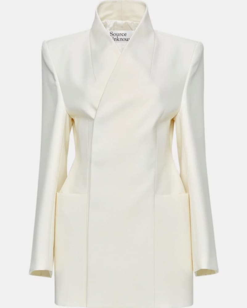 Source unkown CORRIN WRAP BLAZER, CREAM - Image 2