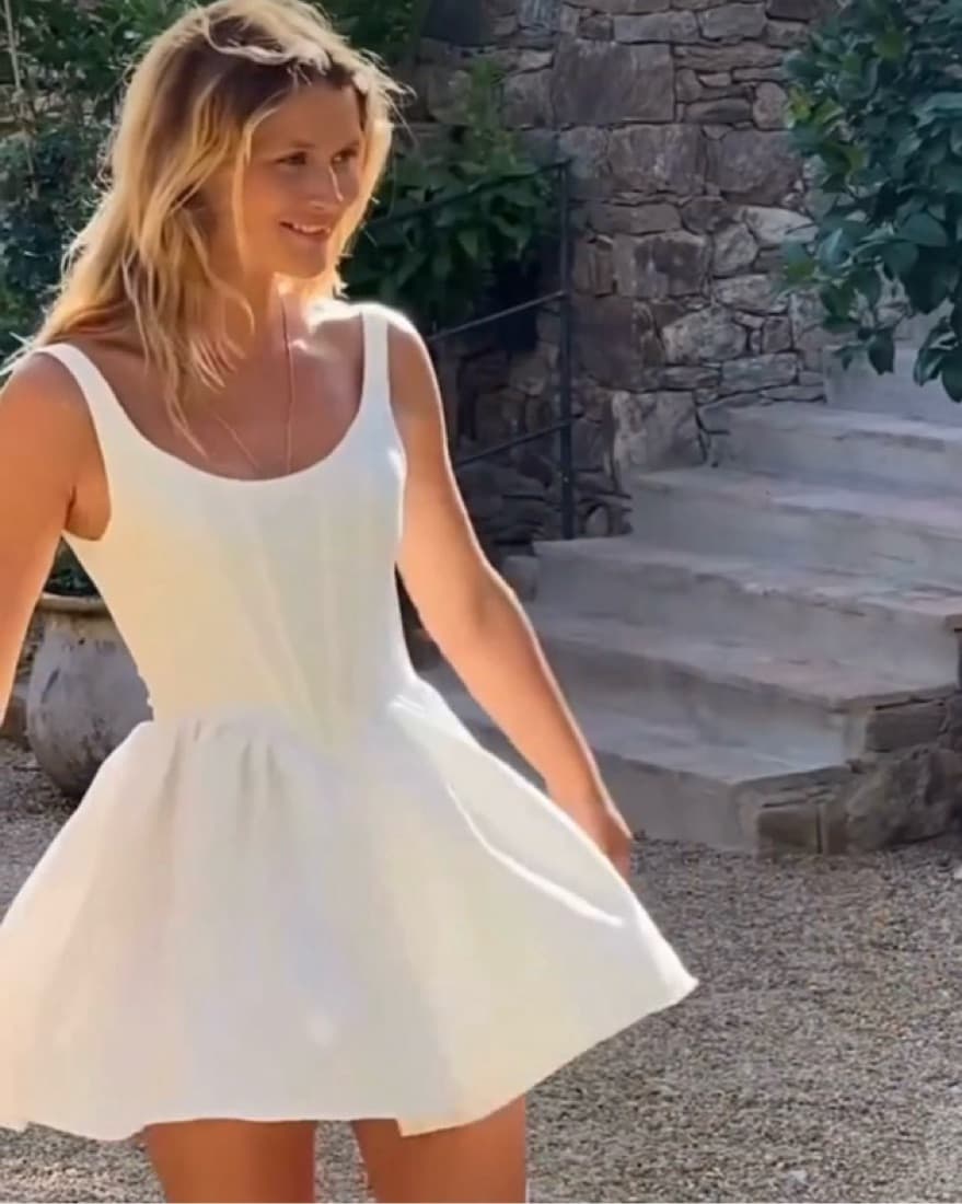 White Corset Mini Dress - Image 1