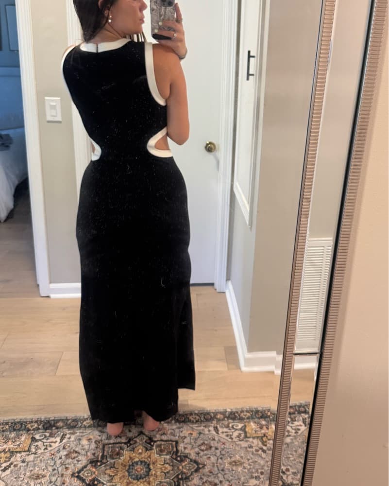 STAUD Dolce Black Cutout Maxi Dress - Image 5