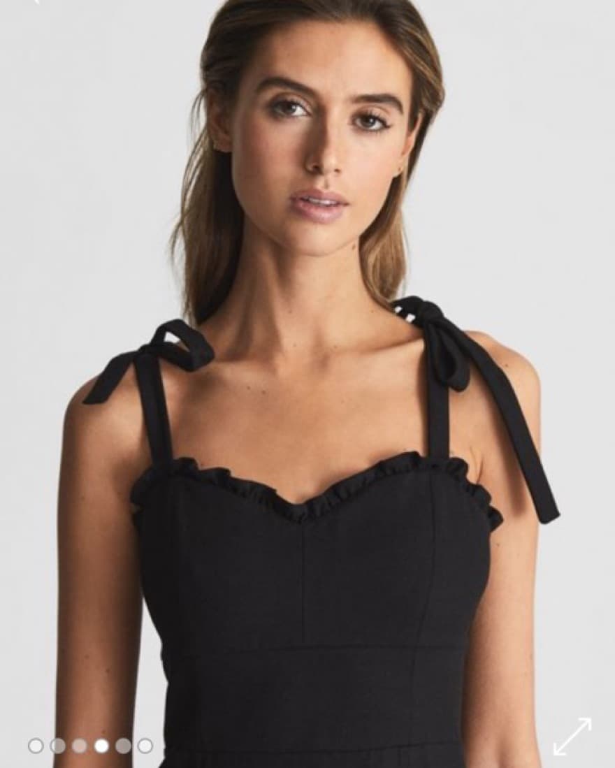 Reiss tie shoulder linen midi - Image 3