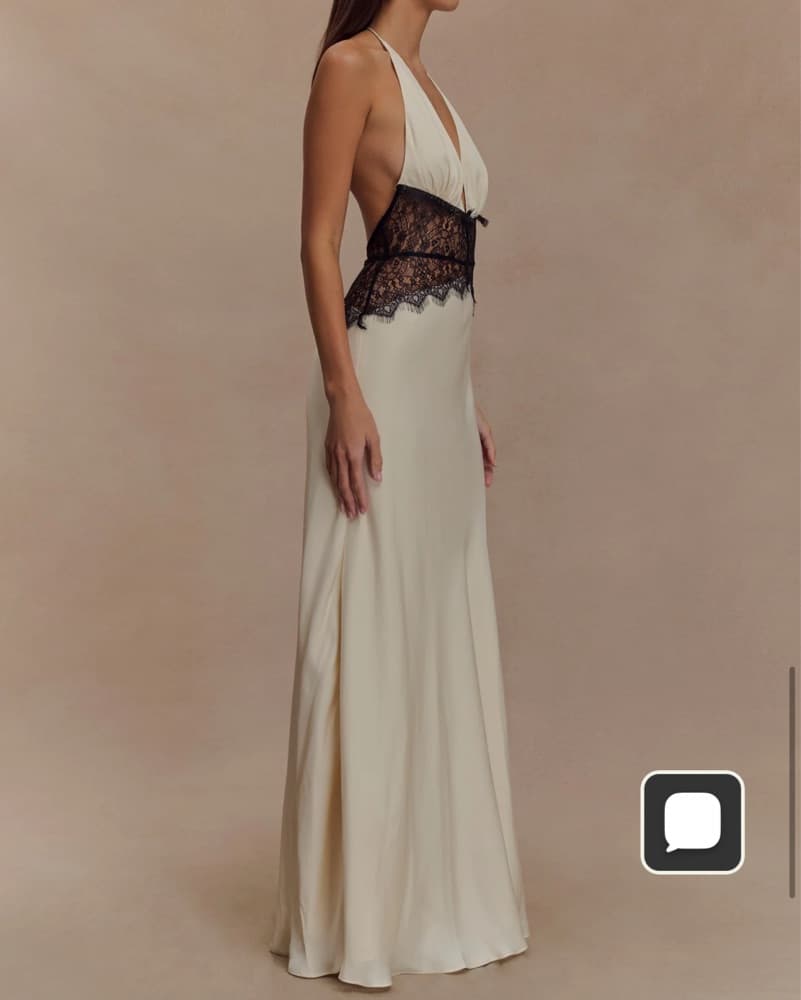 Meshki Dinah Lace & Satin Maxi Dress - Image 4