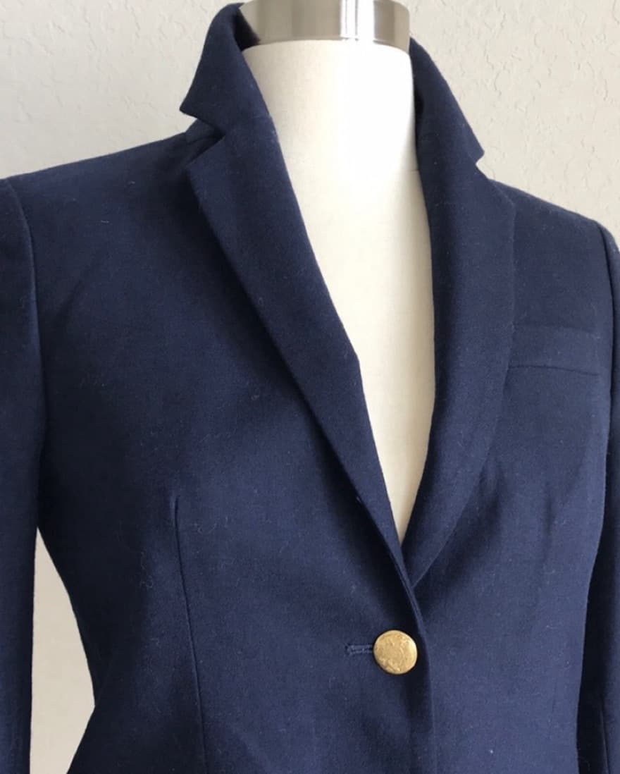 J. Crew Navy Wool Blend Blazer  - Image 2