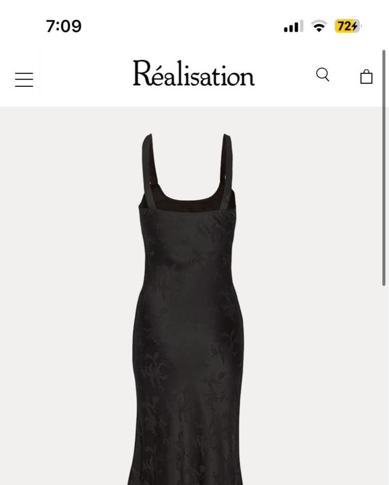 Realisation Par Black Satin Dress - Image 2