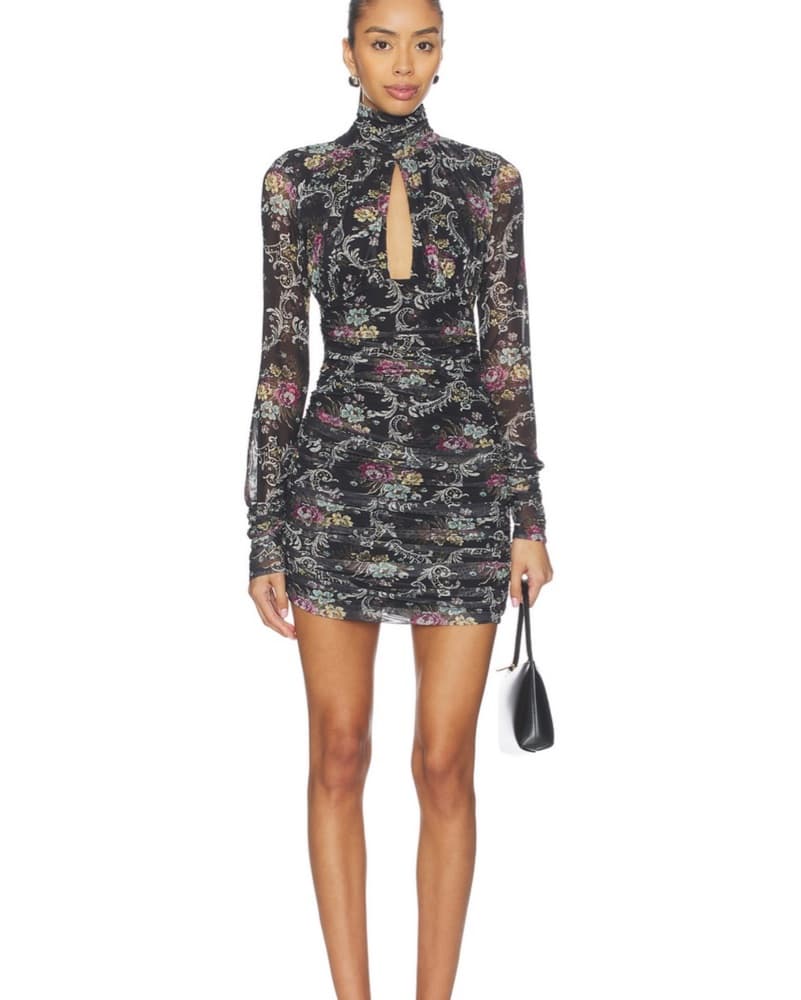 Eliya Dress In Ornate Floral  - Image 1