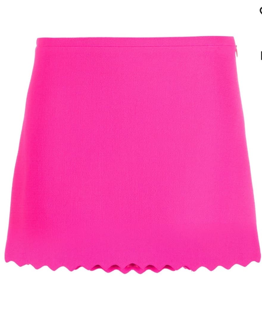 Mach & Mach Scalloped Trim Wool Skirt  - Image 2