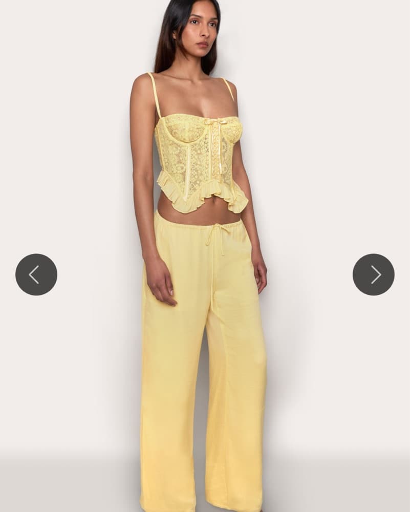 Guizio Lace Flutter Corset In Soft Daisy - Image 4
