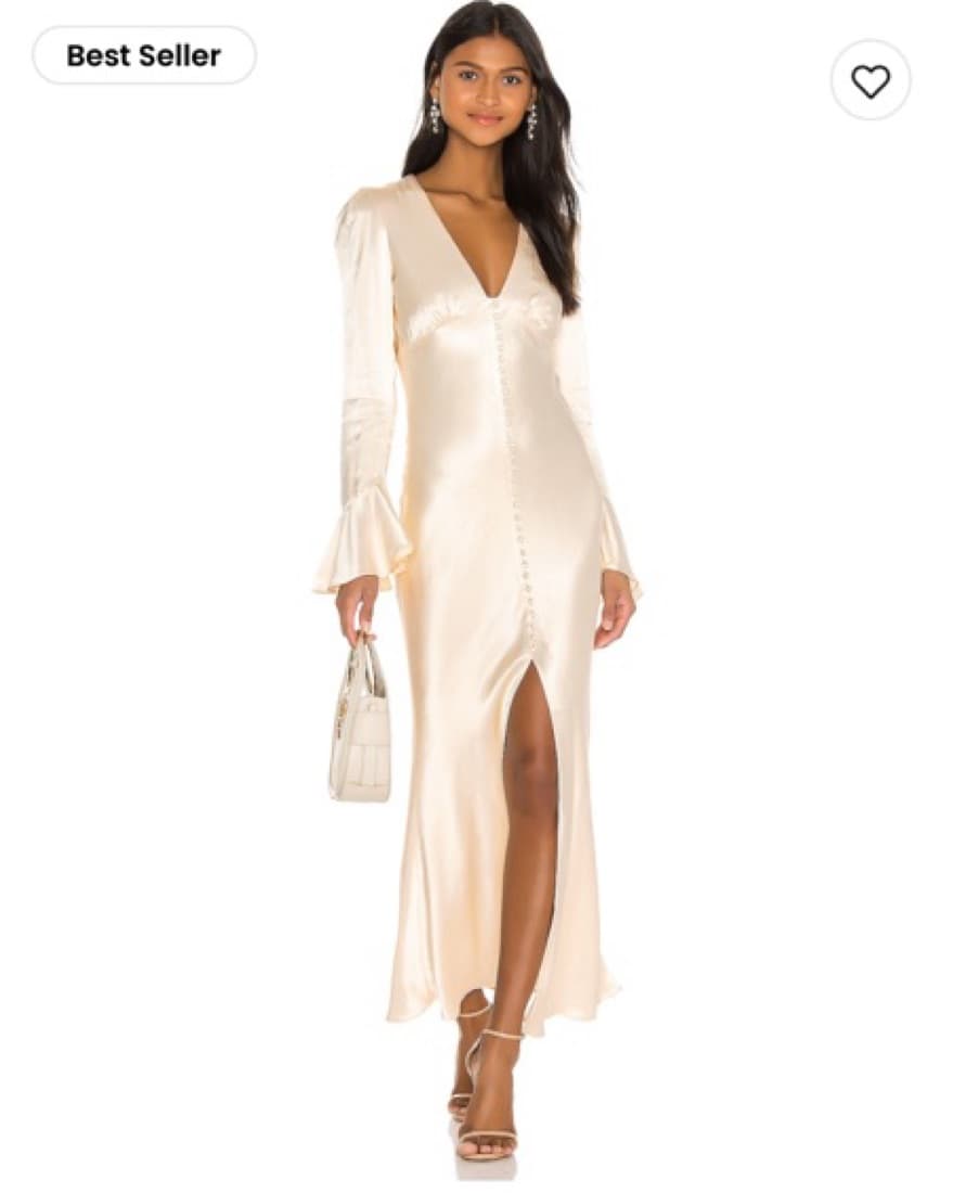 La Frune Frill Cuff Bias Midi Dress  - Image 1