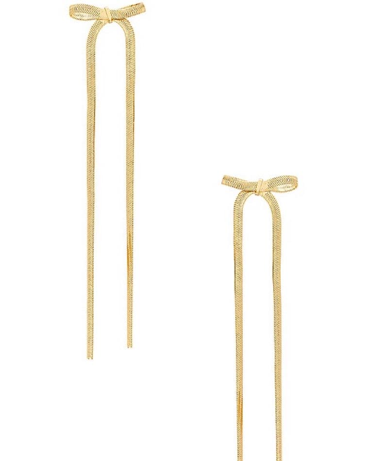 GOLD BOW EARRING From Casa Clara  - Image 1