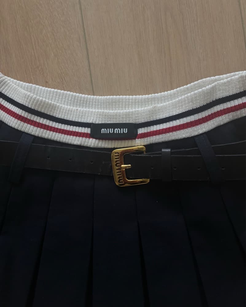 Miu Miu Belted Skirt  - Image 3