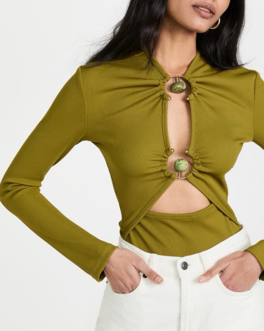 Christopher Esber Orbit Olive Top - Image 3