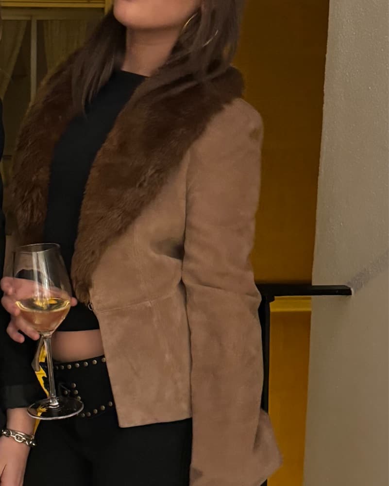 vintage suede fur jacket  - Image 2