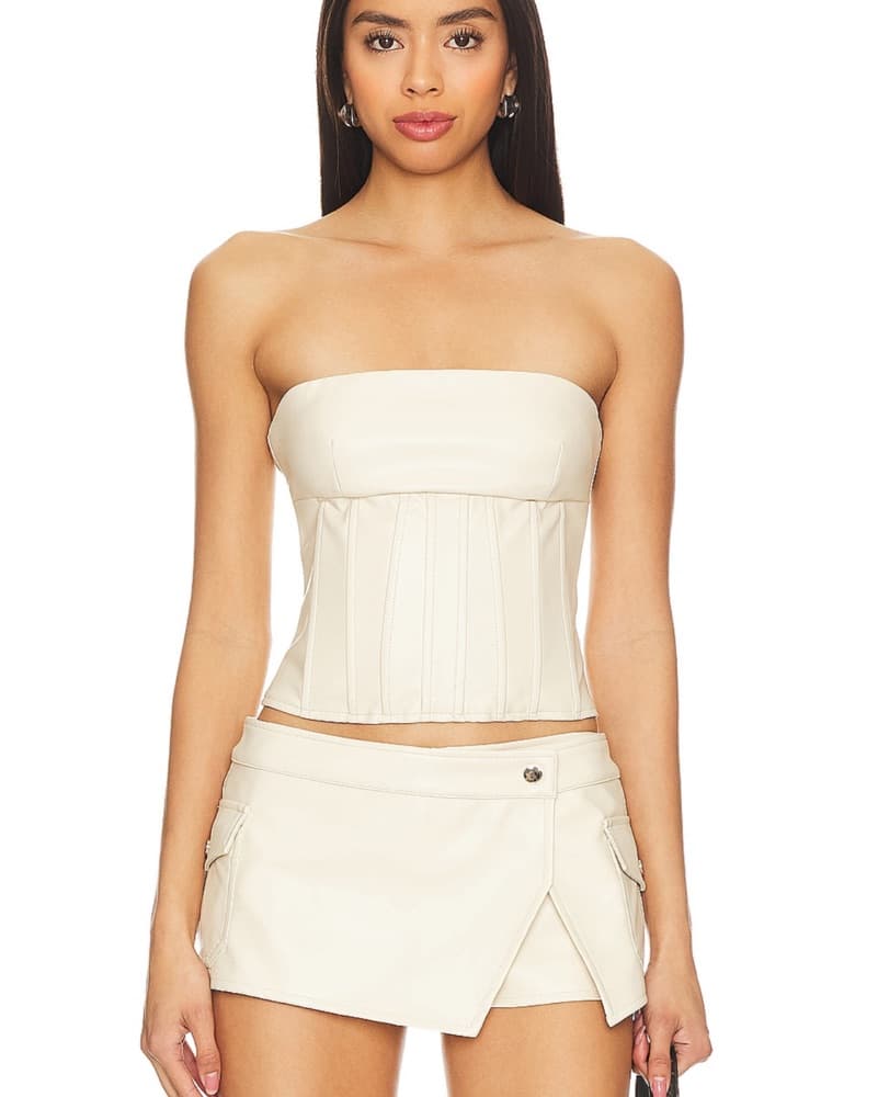 Cream Superdown Corset Top - Image 3