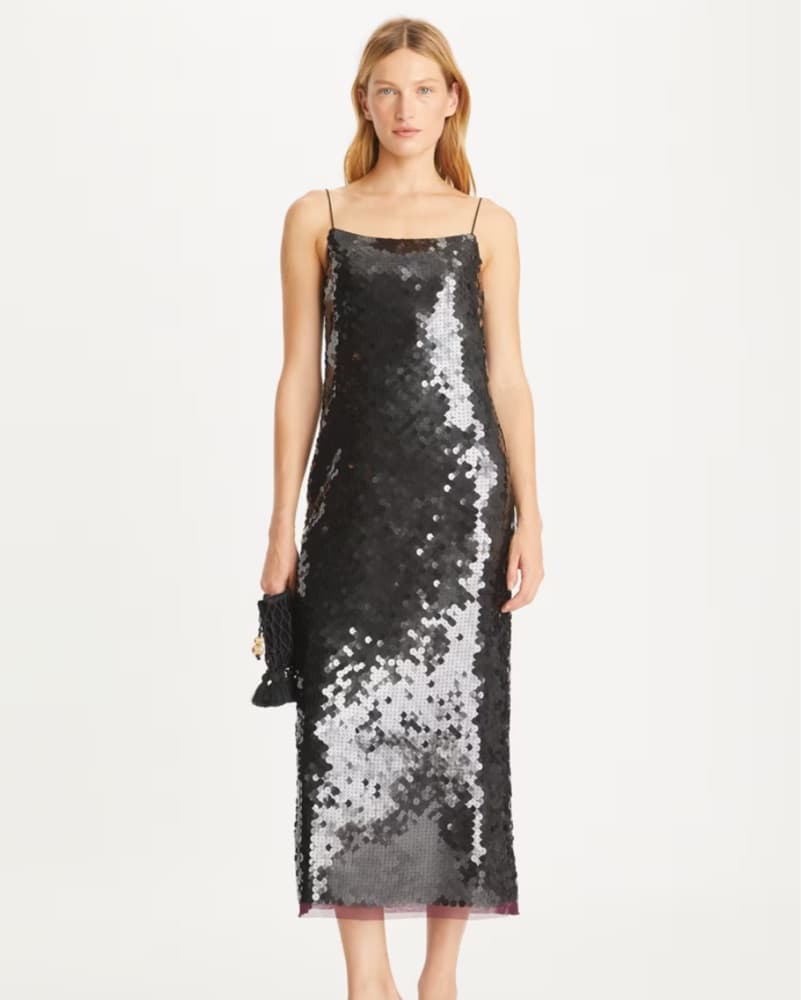 tory burch sequin slip dress - Image 1