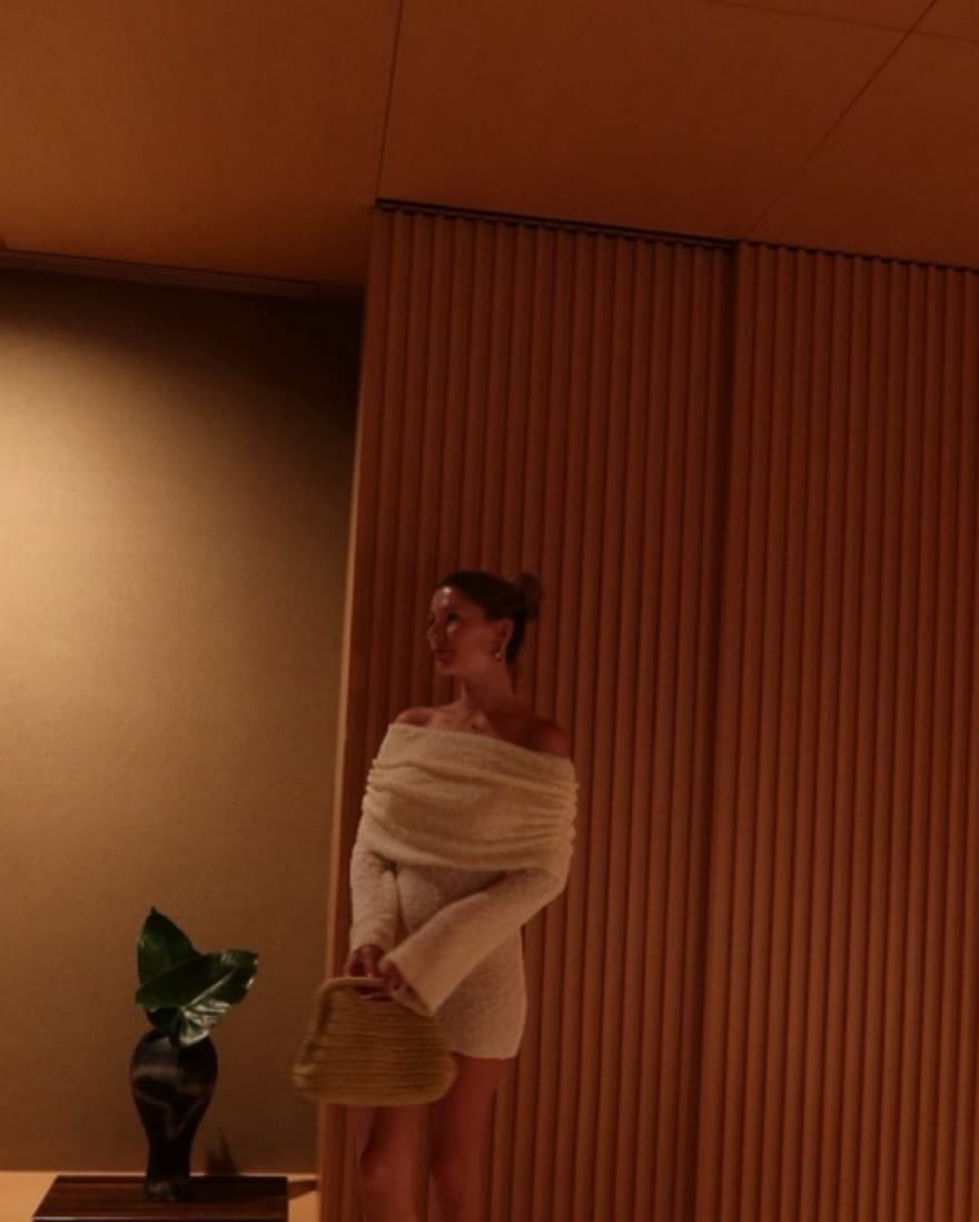 meshki white knit mini dress - Image 3