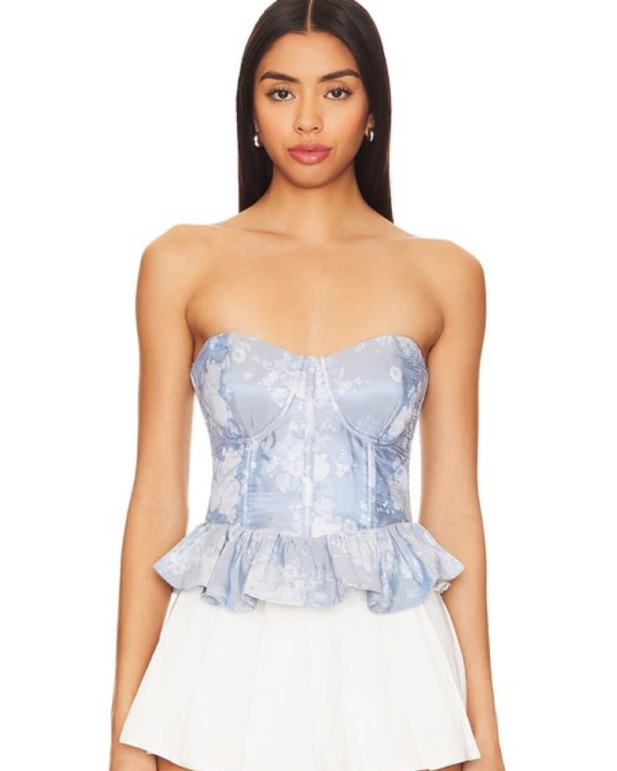 Corset top In Blue V. Chapman Size 4 - Image 1