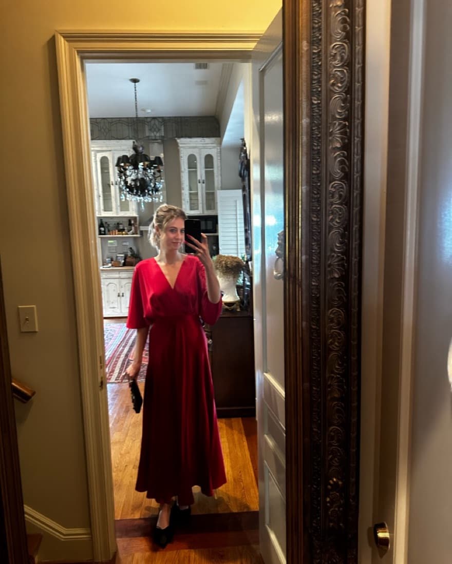Long Red Dress - Image 2