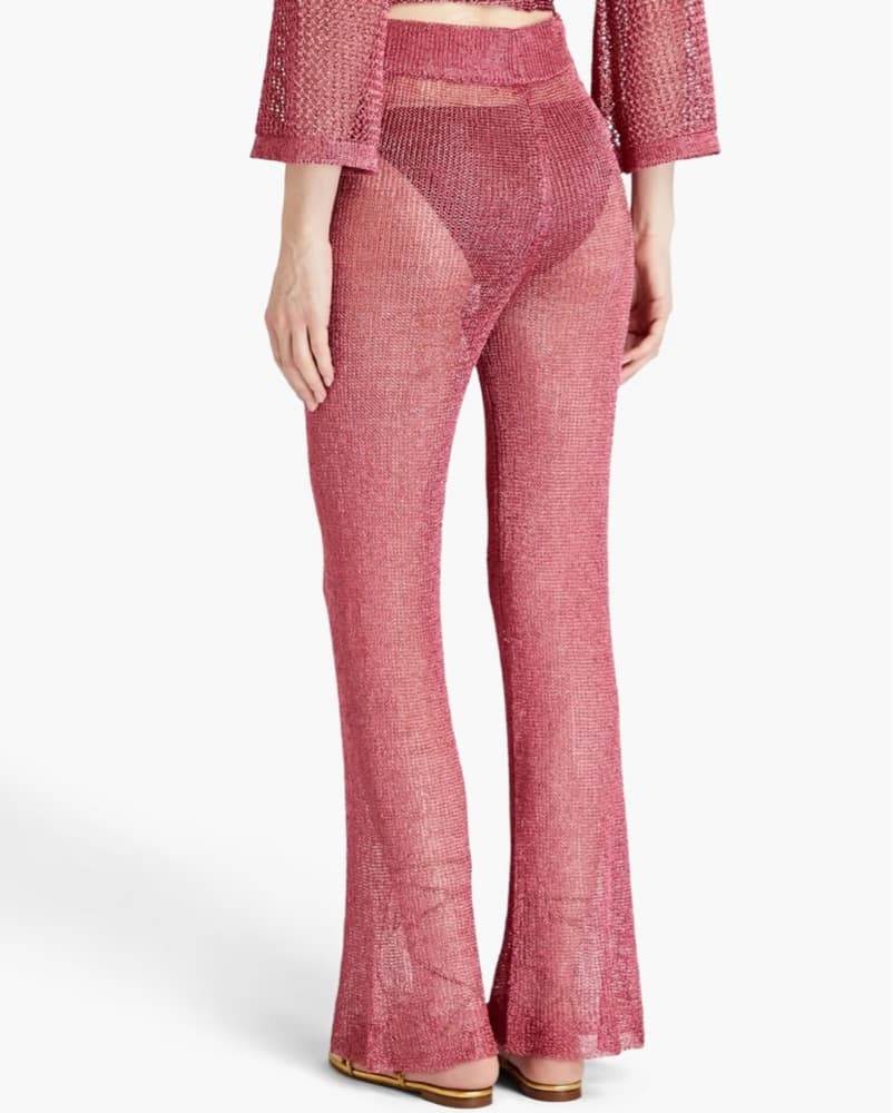 Cult Gaia Knit Metallic Pants - Image 1