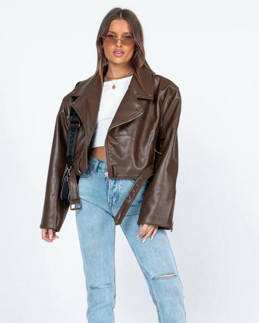 Brown Leather Jacket - Image 2