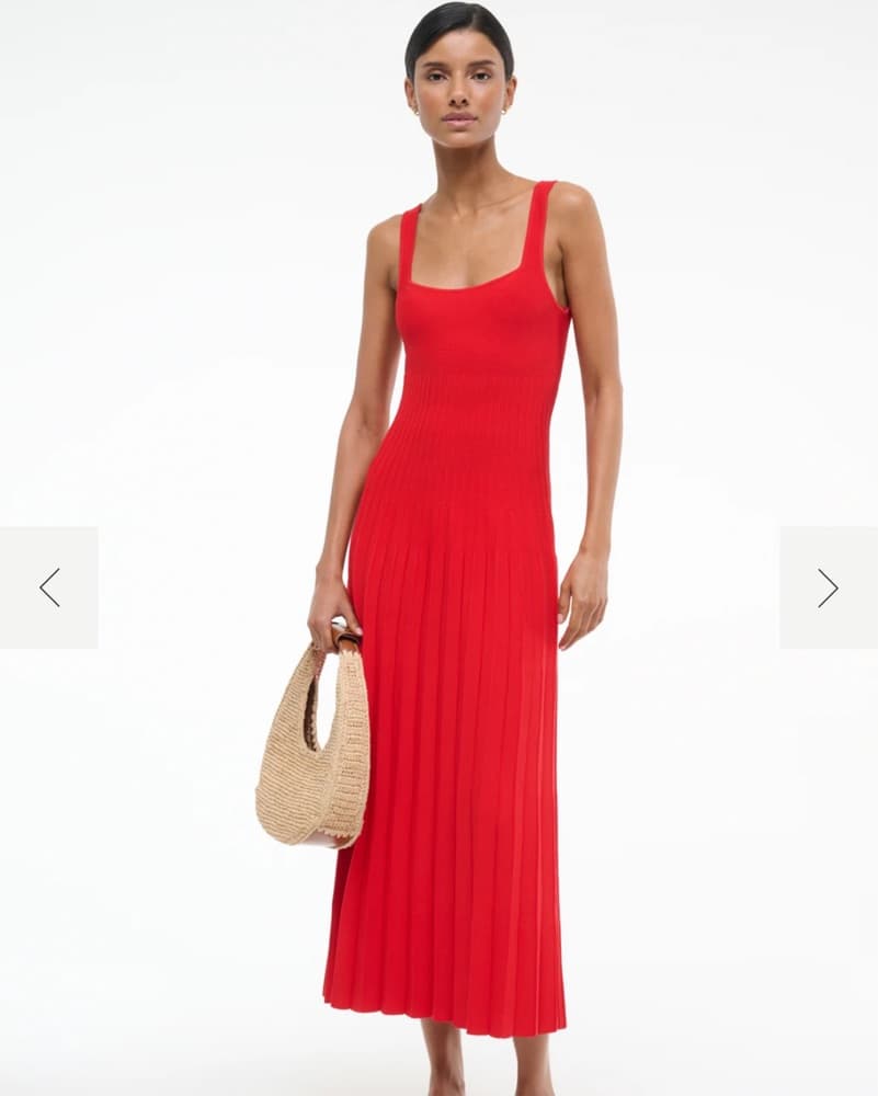 Staud Ellison Dress In Red   - Image 1