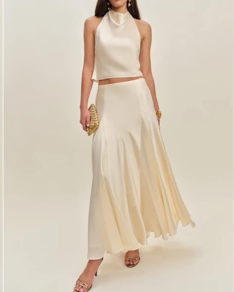 Reformation Silk Two Piece Set - Image 1