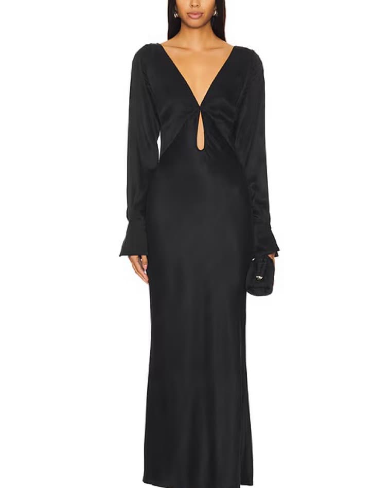 Sultry Black Maxi Dress- LPA - Image 1