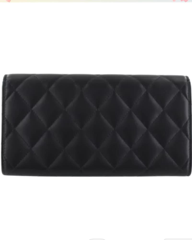 Chanel Black Leather Envelope Clutch - Image 5