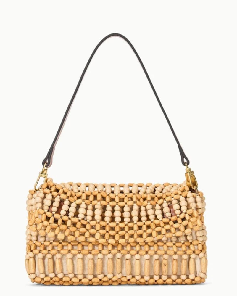 STAUD Timmy Bag - Natural Wood Beads - Image 1