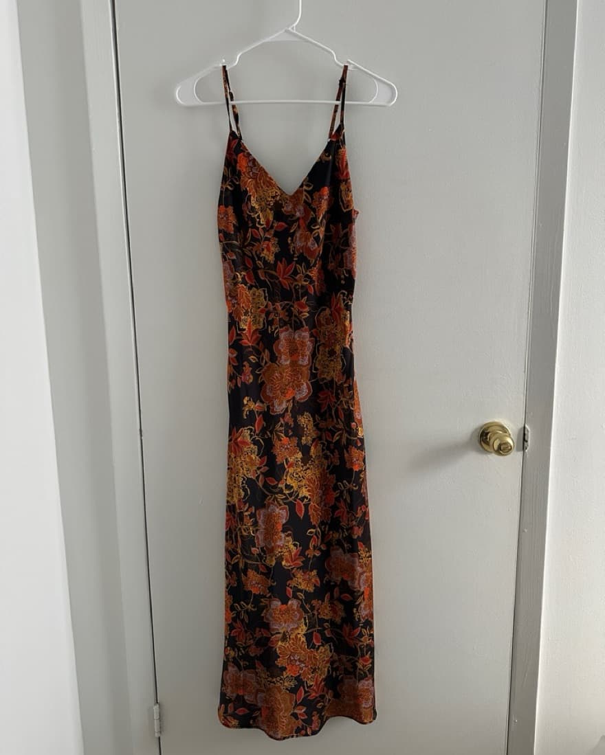 Dress Forum Floral Satin Midi Dress - Image 5