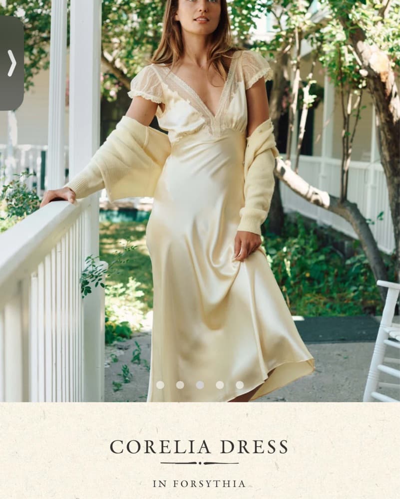 Doen Silk Cornelia Dress Light Yellow - Image 6