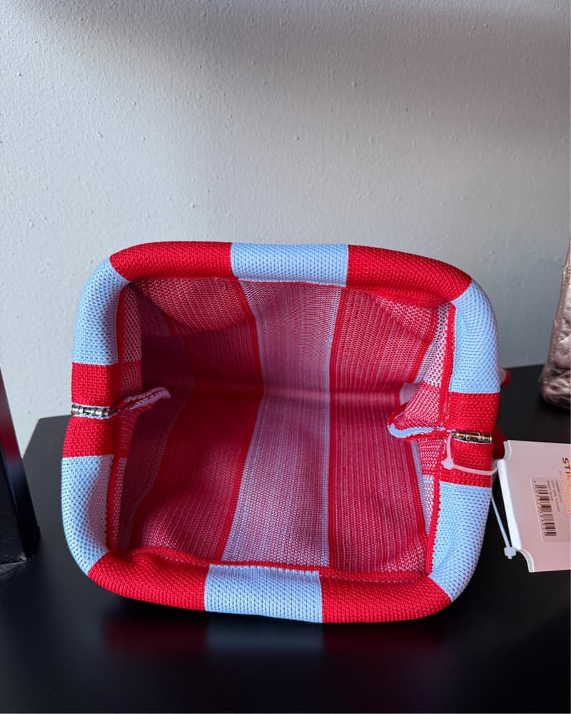 Red And Blue Striped Clutch Pouch - Image 3