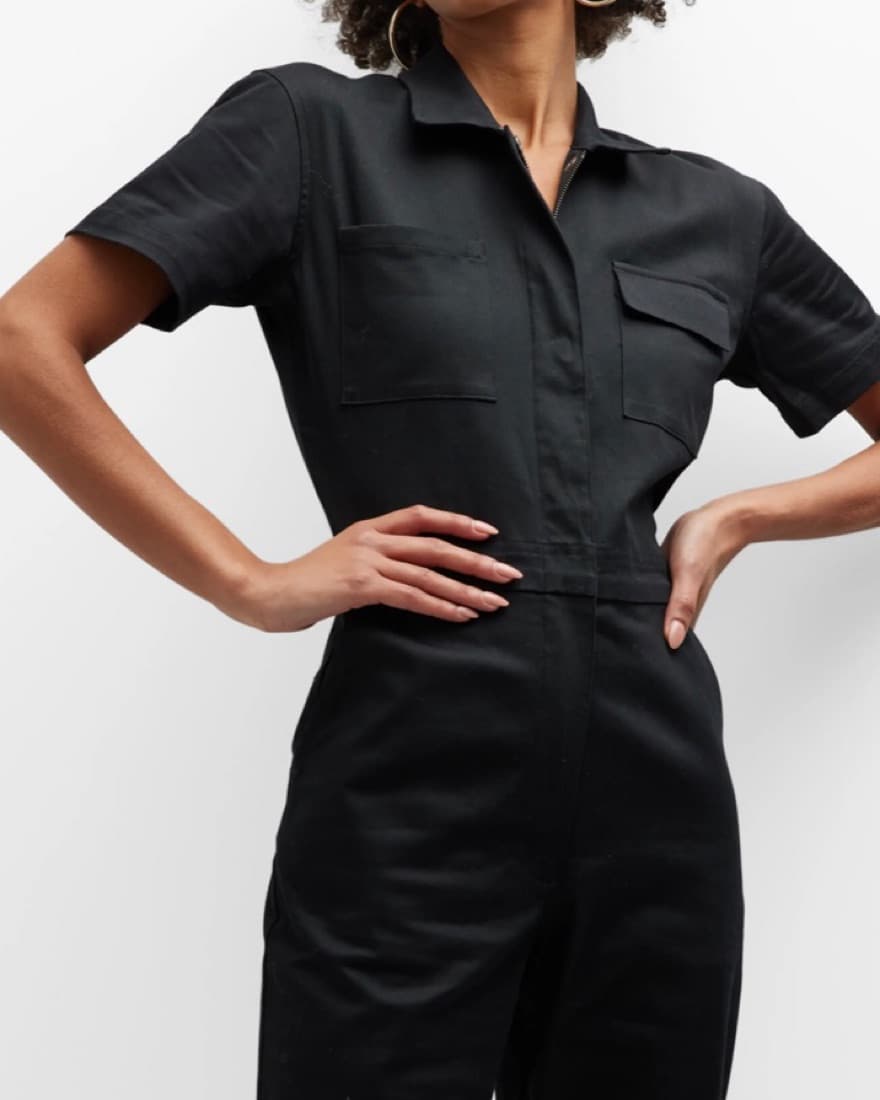 Rivet Utility Black Worker Jumpsuit - Image 6