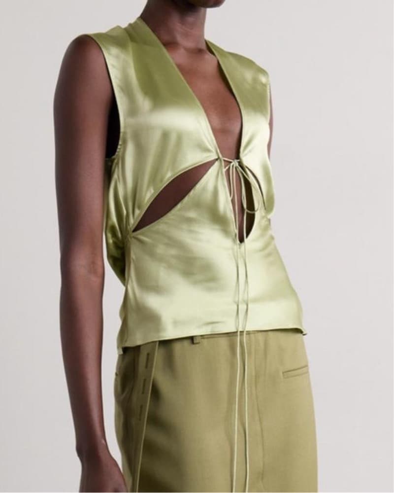 Christopher Esber Silk Satin Blouse  - Image 1