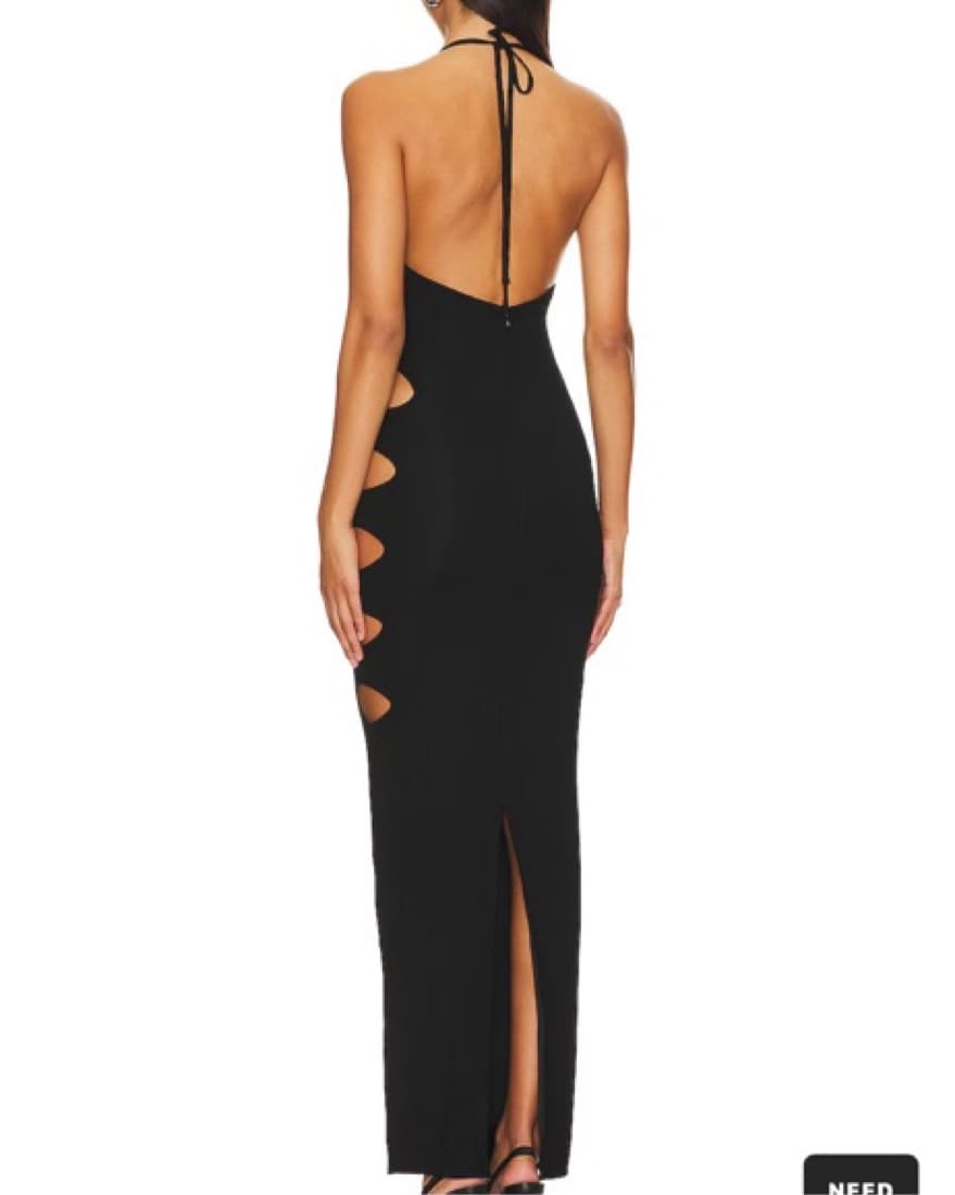 Black Cutout Maxi Dress  - Image 2