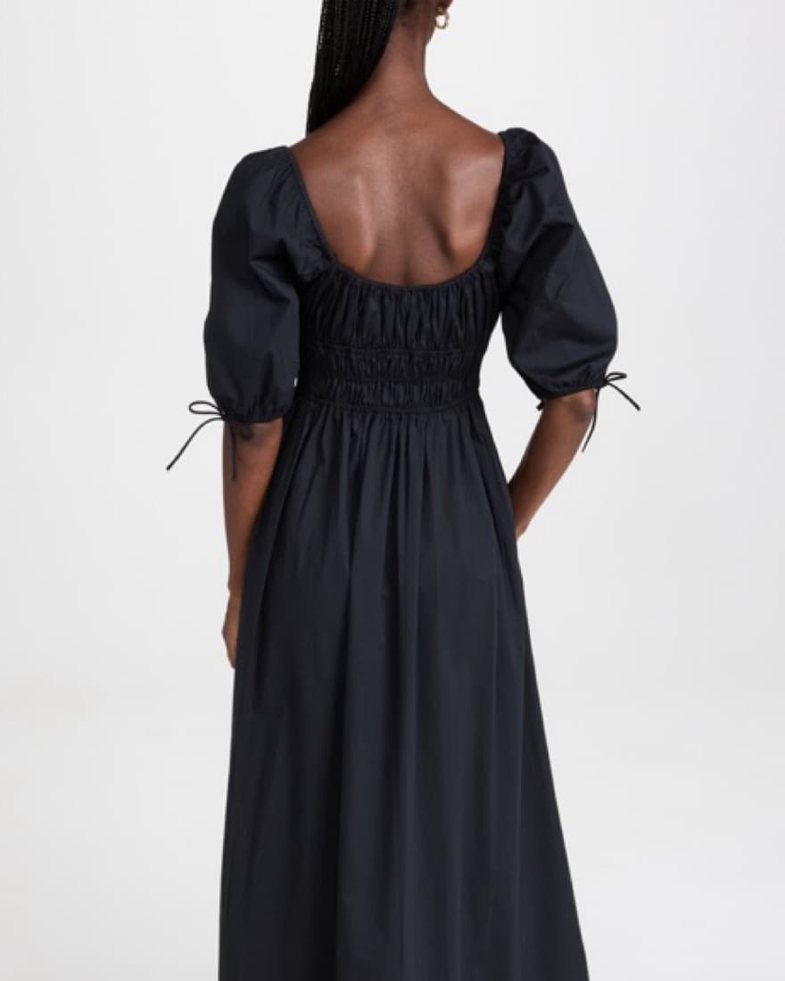 STAUD Black Puff Sleeve Maxi Dress - Image 3