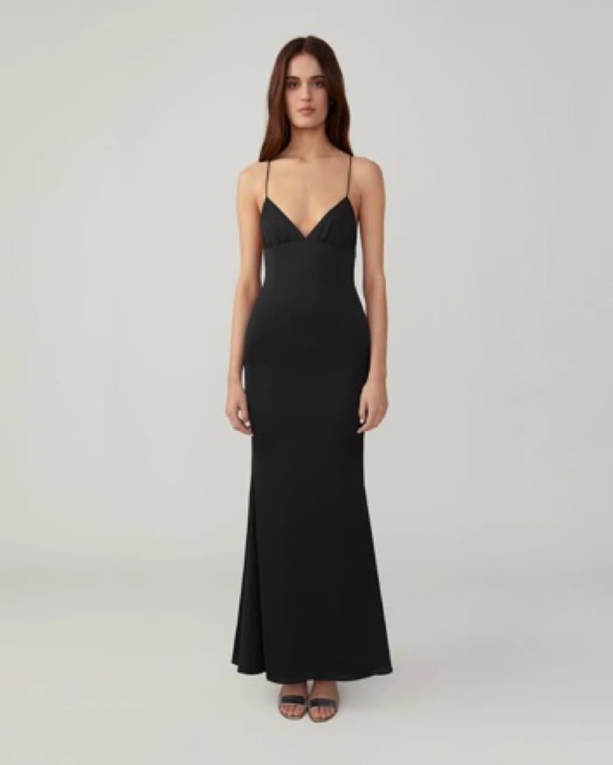 Fame + Partners Trine Silk Maxi w/slit - Image 1